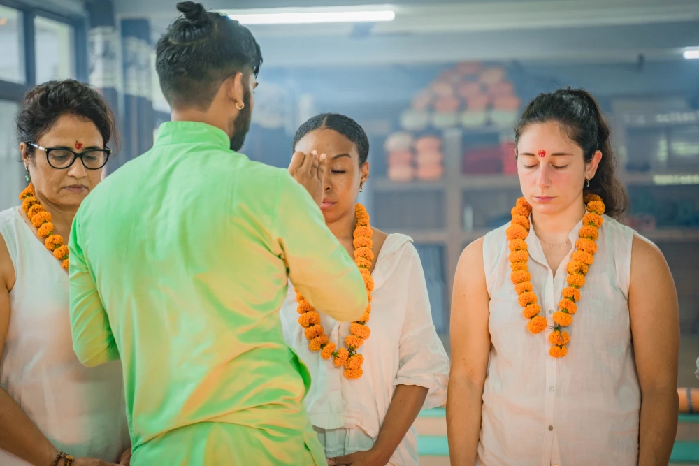 500 Hour Yoga TTC Rishikesh morning practice